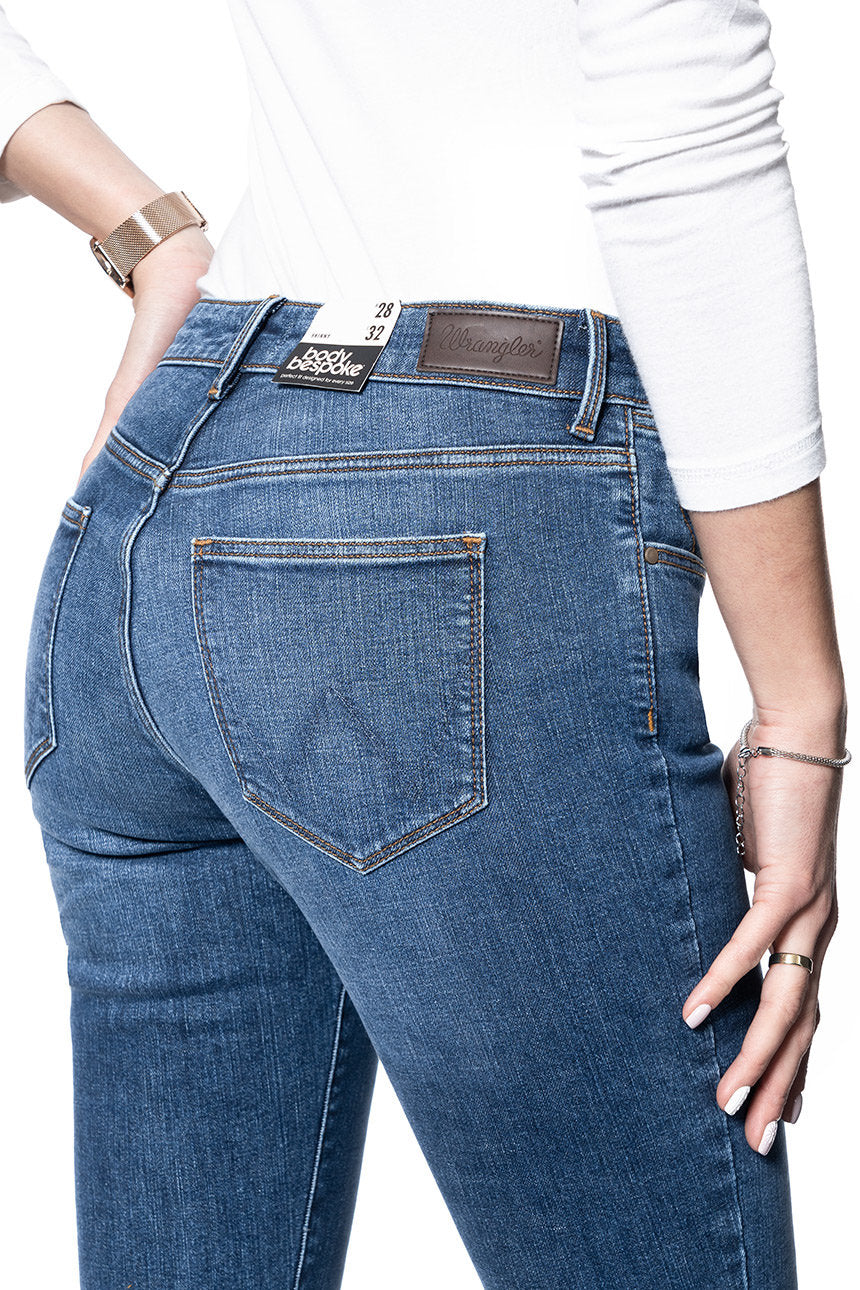 SPODNIE DAMSKIE WRANGLER SKINNY BLUE YOU W28KKR10H