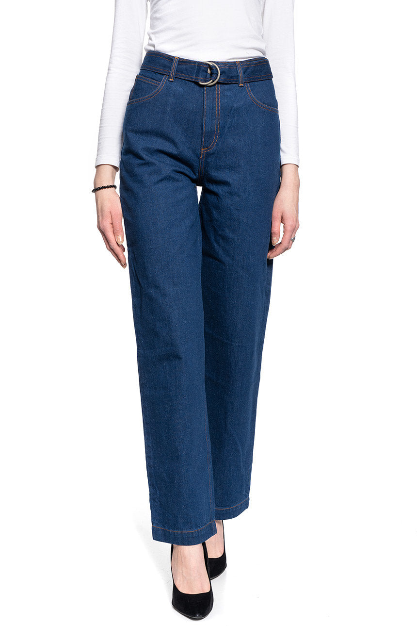 DAMSKIE SPODNIE JEANSOWE LEE HIGH WAIST STRAIGHT BELTED STRAIGHT LEG L30ZKE36