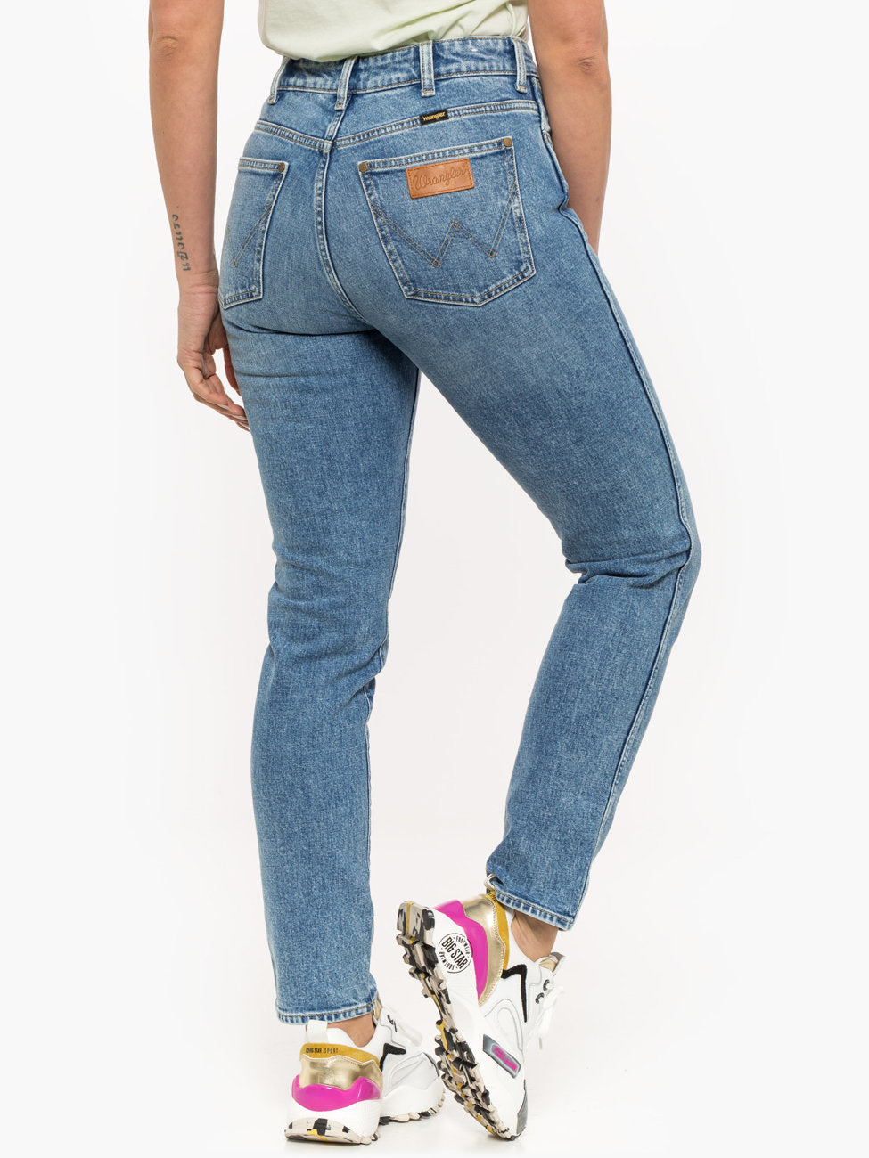 SPODNIE DAMSKIE WRANGLER RETRO SKINNY STONED W253JU98J