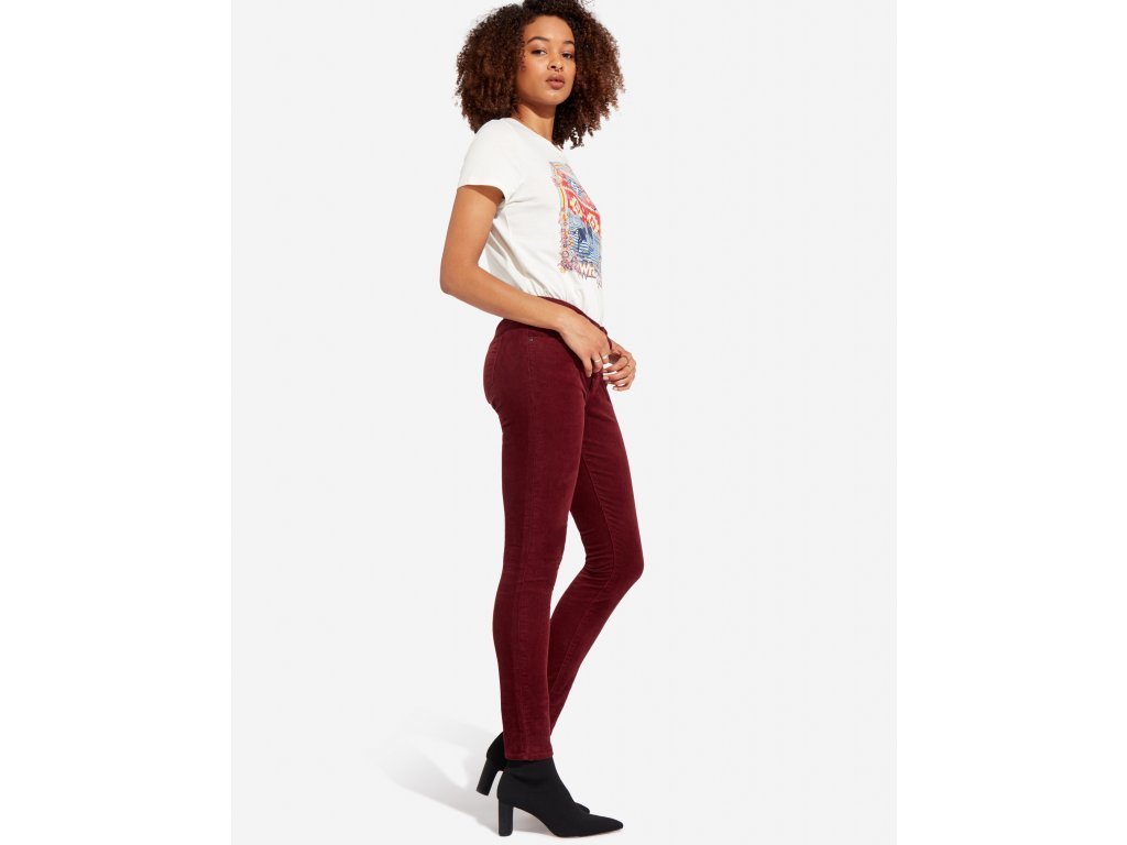 SPODNIE DAMSKIE WRANGLER SKINNY TAWNY PORT W28KWLX7O