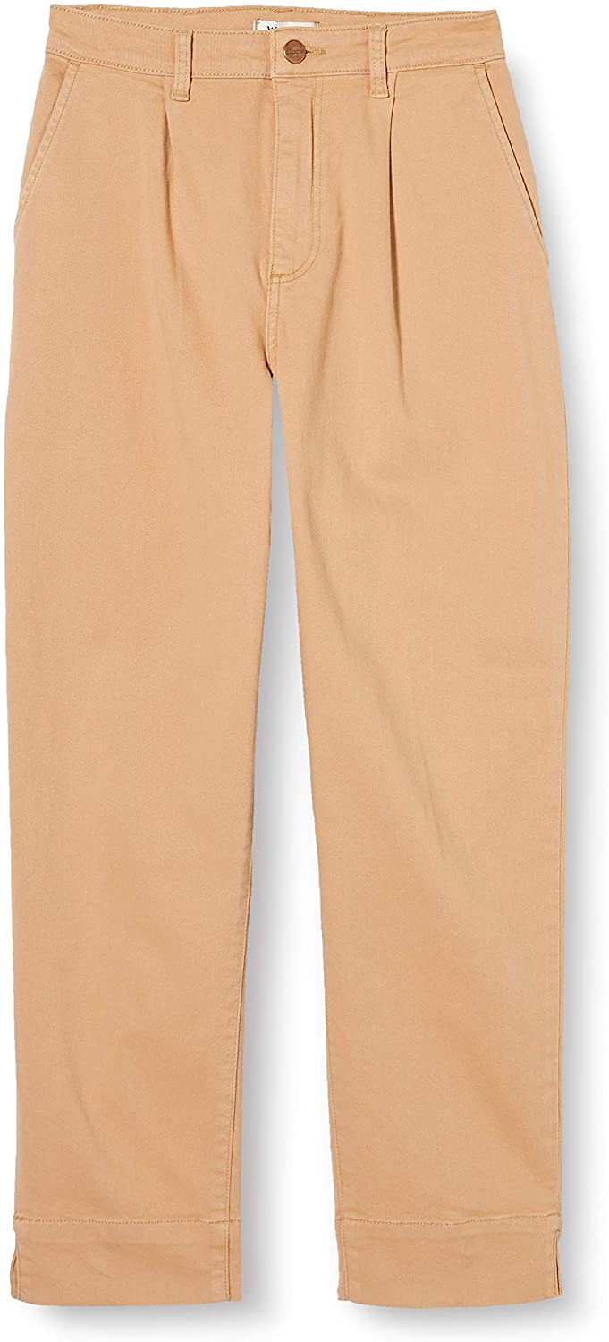 SPODNIE DAMSKIE WRANGLER MOM CHINO WARM SAND W22HKD58B