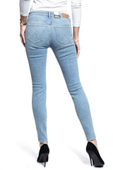 SPODNIE DAMSKIE WRANGLER SKINNY STONED RIBBED W28KTX98R