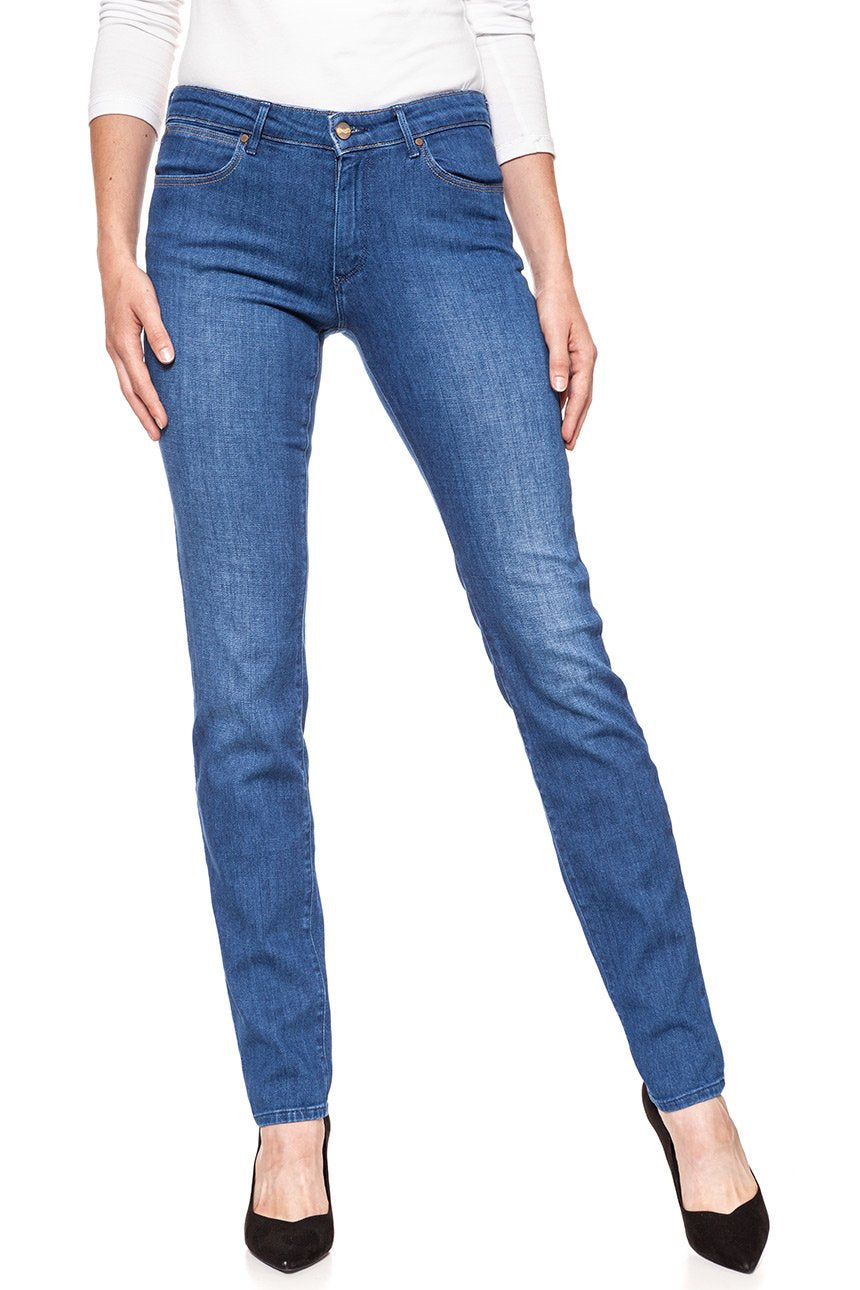 WRANGLER SLIM SPODNIE DAMSKIE BLUE MOUNTIAN W28LGR22P