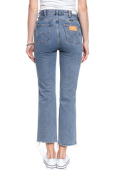 WRANGLER CROP RETRO-STRAIGHT DAMSKIE SPODNIE SUNSET BLUE W27YGF26R