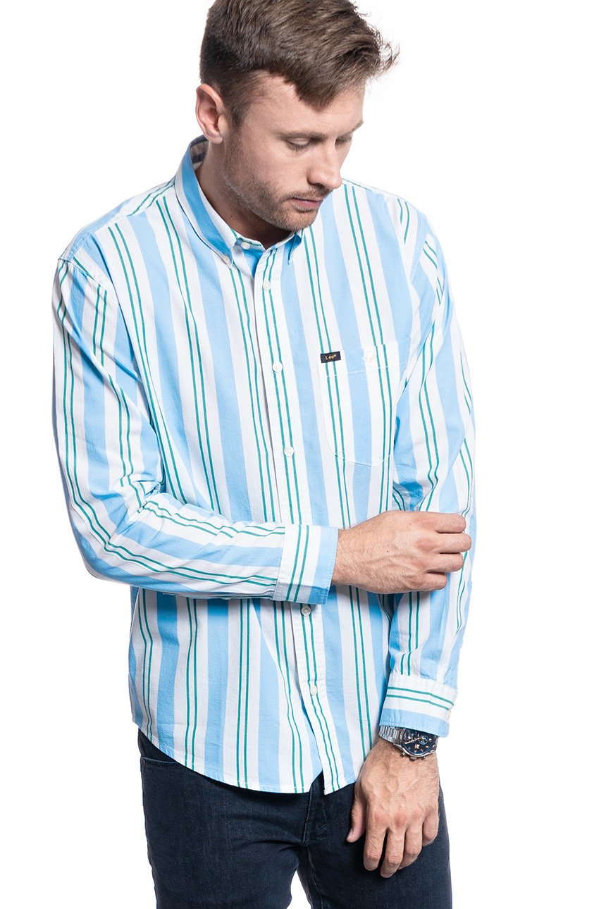 KOSZULA MĘSKA LEE RIVETED SHIRT SKY BLUE L66IDRNR