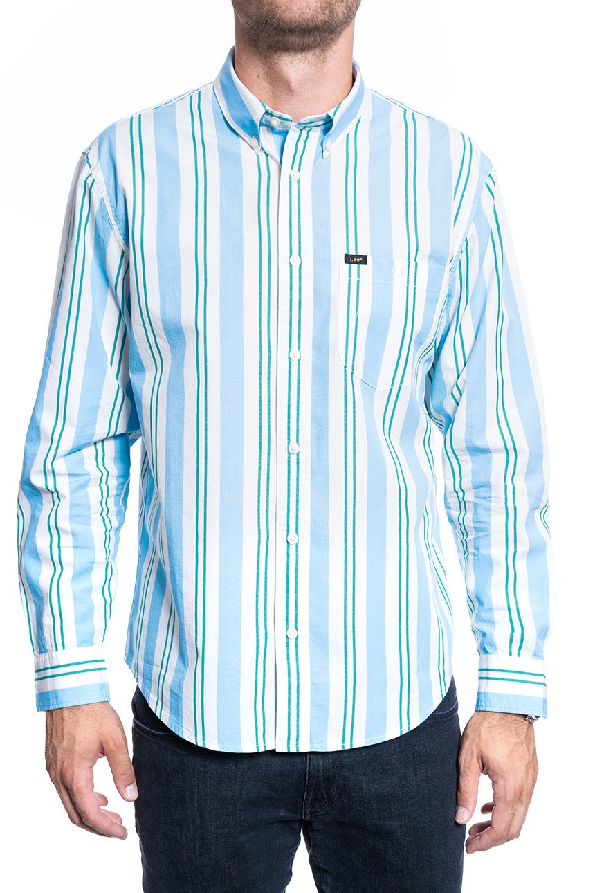 KOSZULA MĘSKA LEE RIVETED SHIRT SKY BLUE L66IDRNR