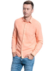 KOSZULA MĘSKA WRANGLER LS 1 PKT SHIRT MELON ORANGE W5A9LOA04