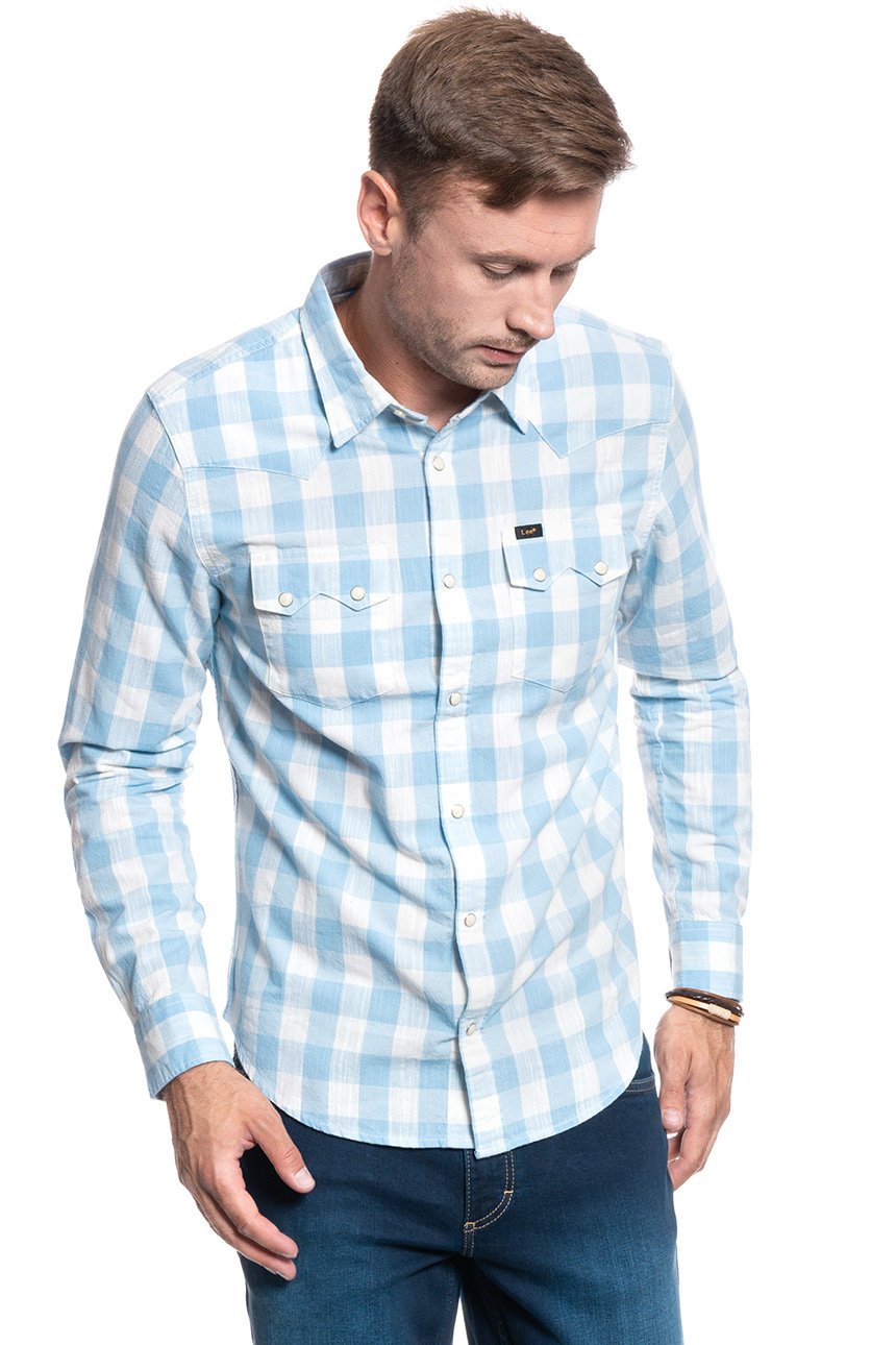 KOSZULA MĘSKA LEE RIDER SHIRT SKY BLUE L851DLNR