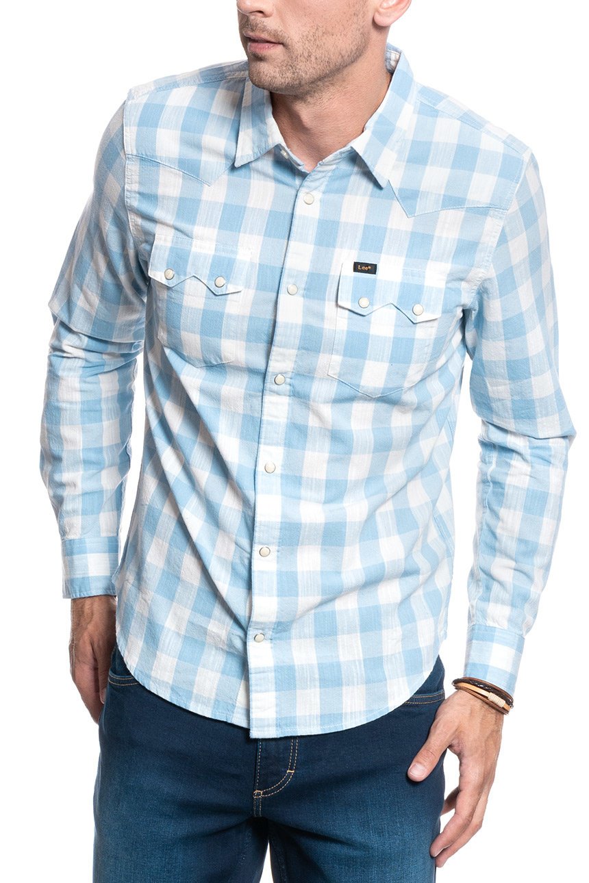 KOSZULA MĘSKA LEE RIDER SHIRT SKY BLUE L851DLNR