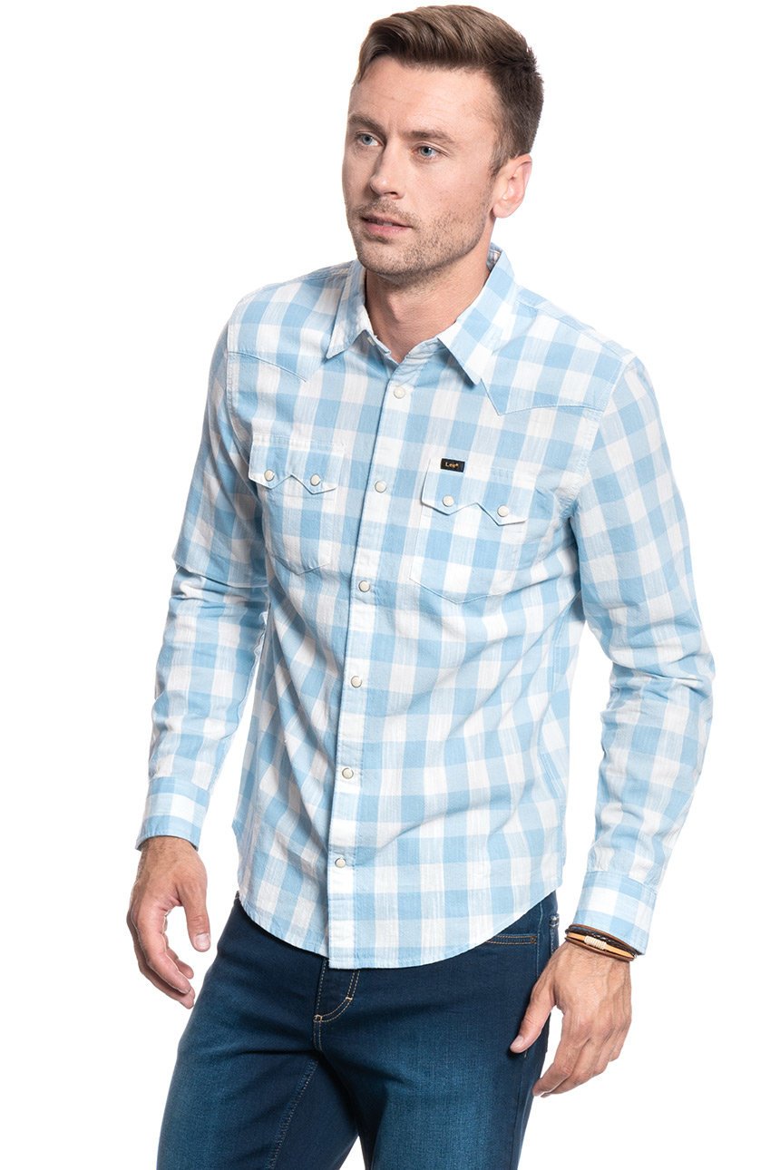 KOSZULA MĘSKA LEE RIDER SHIRT SKY BLUE L851DLNR