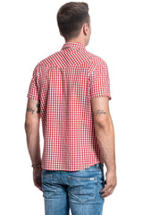 KOSZULA MĘSKA WRANGLER SS WESTERN SHIRT TOMATO W5J04MX57