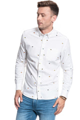 KOSZULA MĘSKA WRANGLER LS 1PKT BUTTON DOWN REAL WHITE W5A3BMXW1