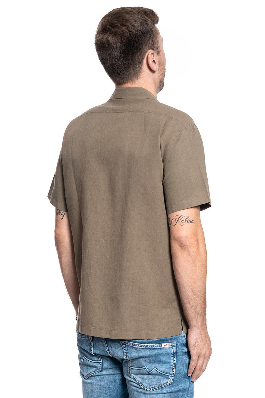 KOSZULA MĘSKA LEE SS WORKER SHIRT UTILITY GREEN L67REUNG