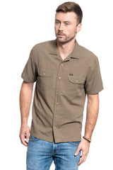 KOSZULA MĘSKA LEE SS WORKER SHIRT UTILITY GREEN L67REUNG