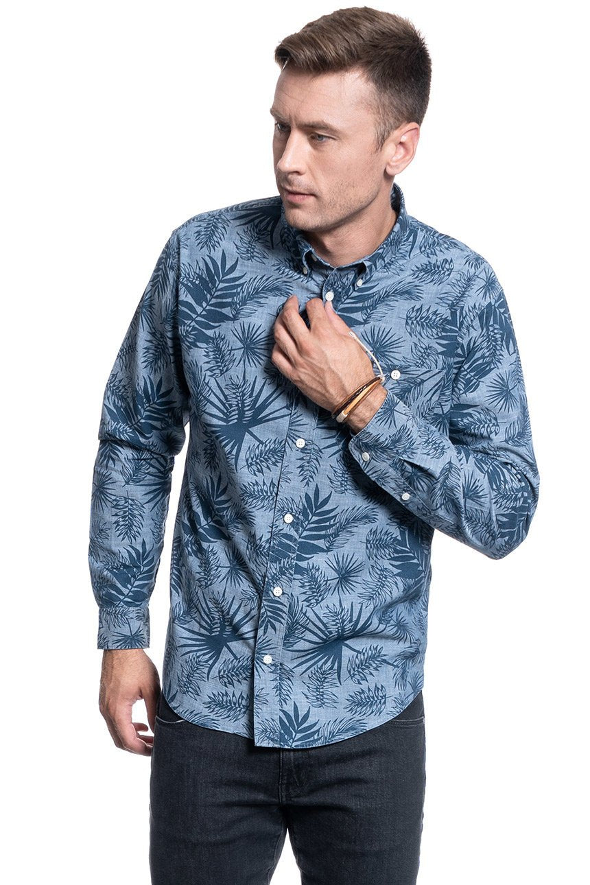 KOSZULA MĘSKA LEE RIVETED SHIRT WASHED BLUE L66IWALR