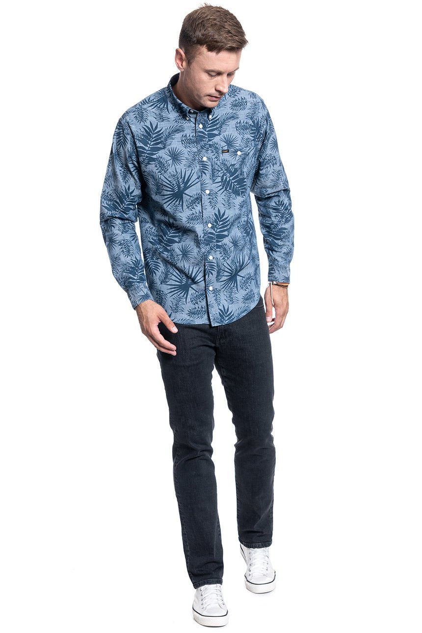 KOSZULA MĘSKA LEE RIVETED SHIRT WASHED BLUE L66IWALR