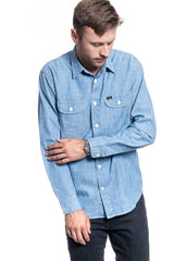 KOSZULA MĘSKA LEE WORKER SHIRT SUMMER BLUE L68HNSNJ