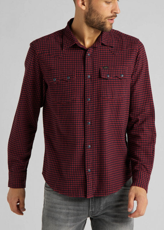 LEE LEE RIDER SHIRT MĘSKA KOSZULA RED OCHRE L851RPOE