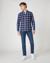 MĘSKA KOSZULA WRANGLER LS 1PKT BUTTON DOWN MARS RED  W5A33TX3A