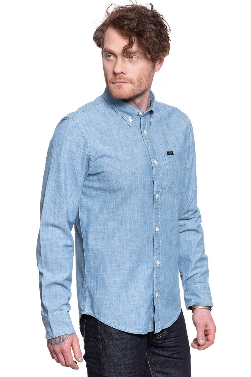 LEE LEE BUTTON DOWN SUMMER BLUE L880NSNJ