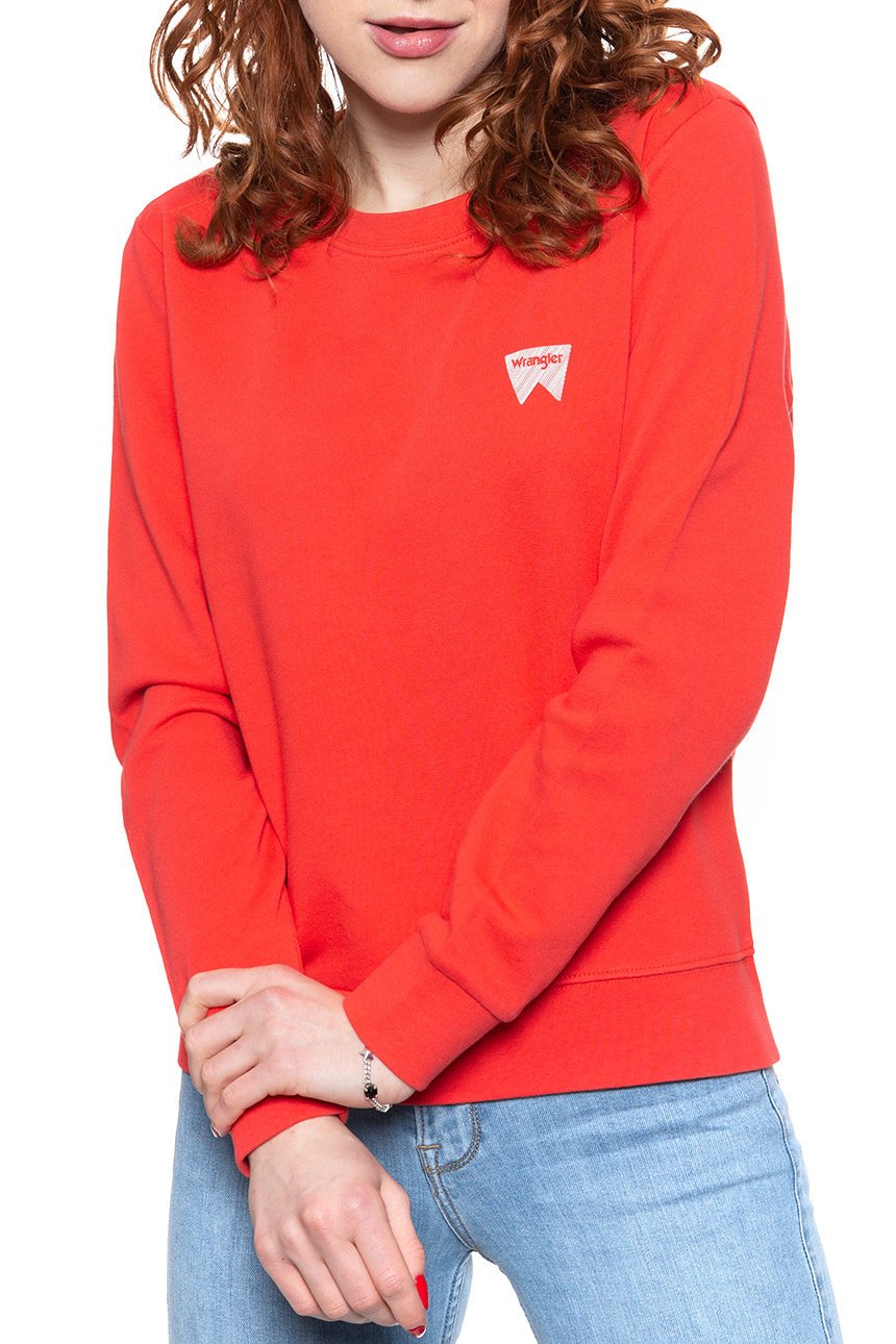 BLUZA WRANGLER CREW SWEAT BITTERSWEET RED W6Z1HAXBO