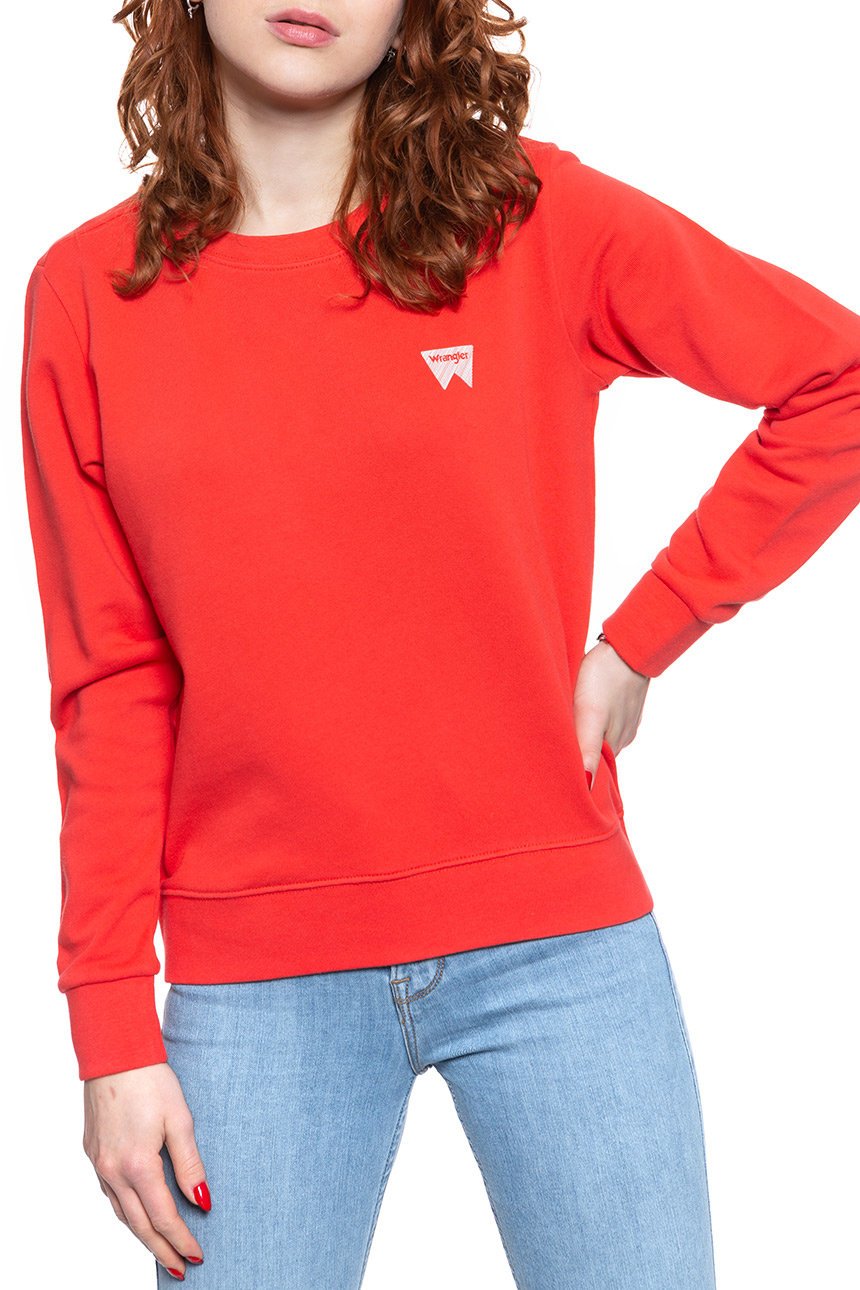 BLUZA WRANGLER CREW SWEAT BITTERSWEET RED W6Z1HAXBO