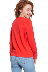 BLUZA WRANGLER CREW SWEAT BITTERSWEET RED W6Z1HAXBO