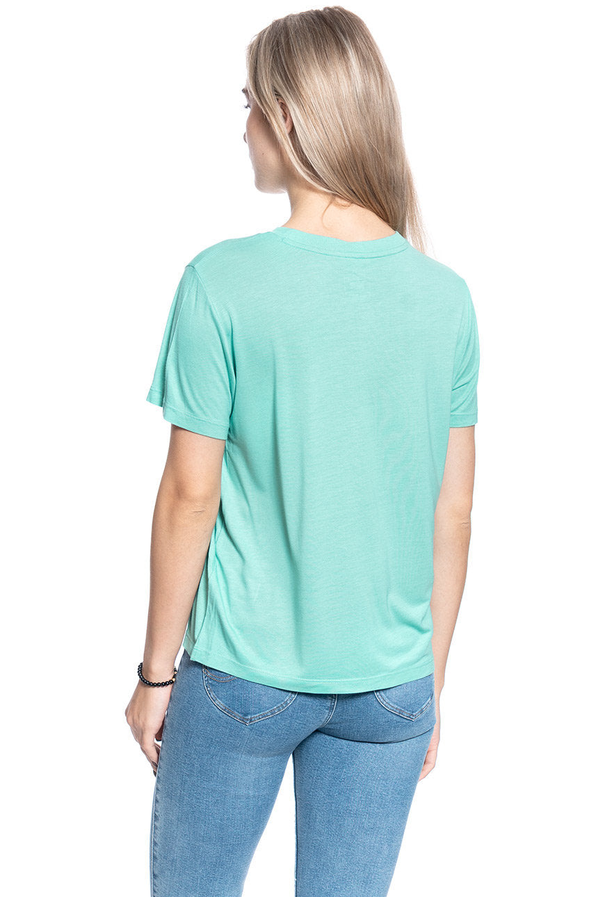 DAMSKI T-SHIRT LEE RELAXED FIT TEE AGATE GREEN L40CBWNB