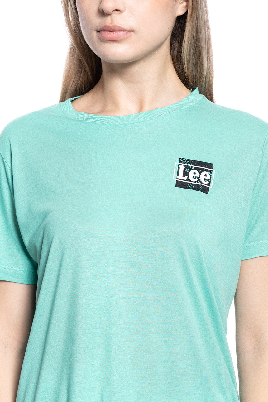 DAMSKI T-SHIRT LEE RELAXED FIT TEE AGATE GREEN L40CBWNB