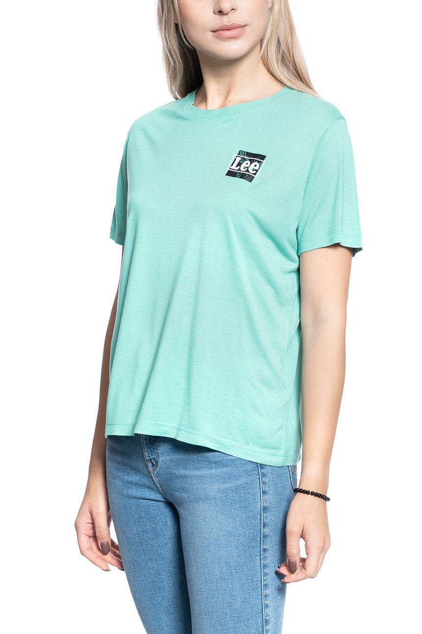 DAMSKI T-SHIRT LEE RELAXED FIT TEE AGATE GREEN L40CBWNB