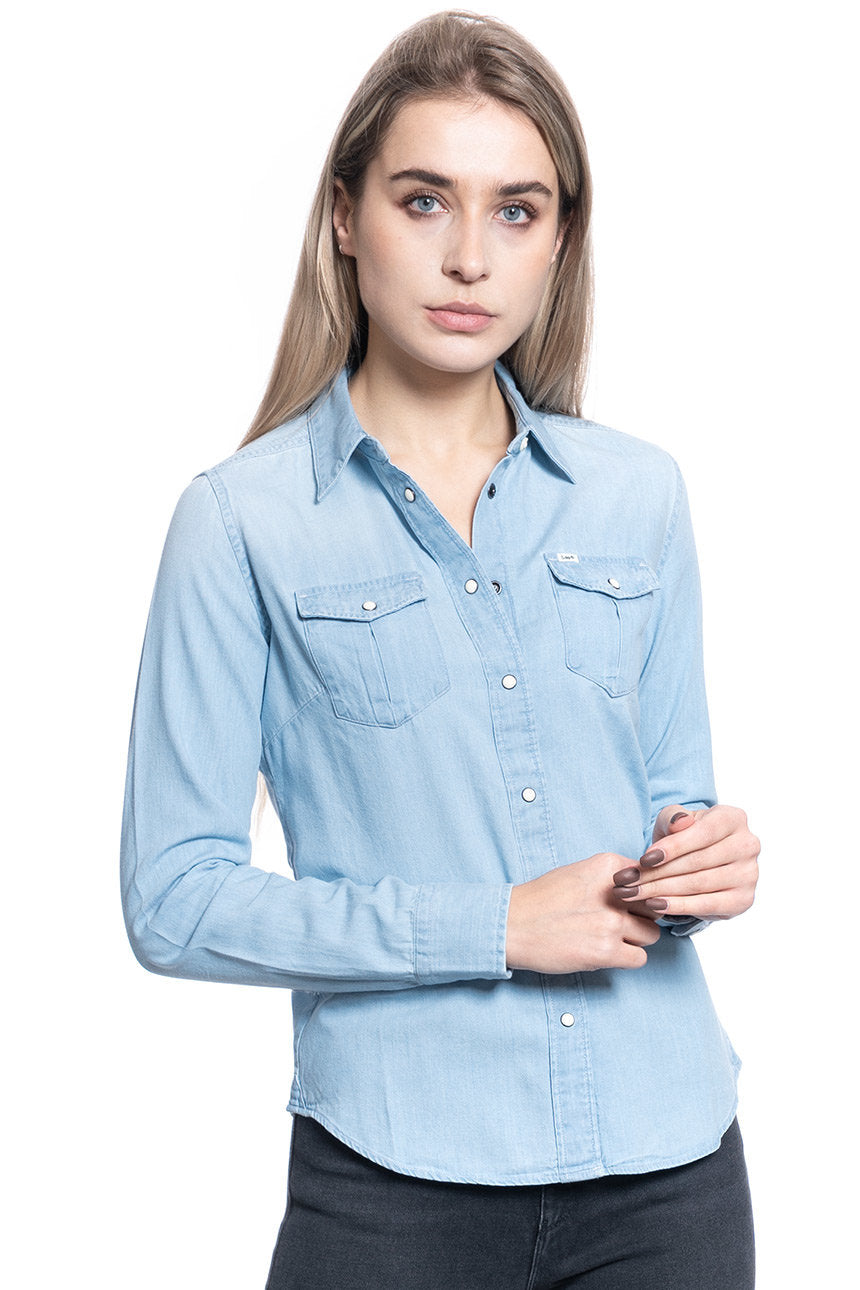 DAMSKA KOSZULA JEANSOWA LEE REGULAR WESTERN SHIRT SUMMER BLUE L45SBINJ