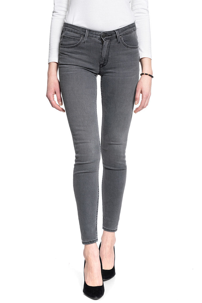 DAMSKIE SPODNIE JEANSOWE LEE SCARLETT RAVEN GREY L526YGCE