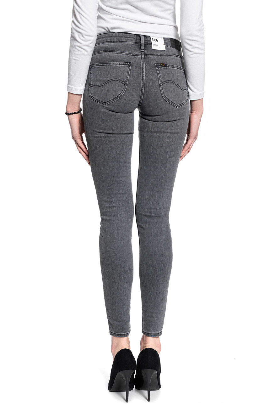 DAMSKIE SPODNIE JEANSOWE LEE SCARLETT RAVEN GREY L526YGCE