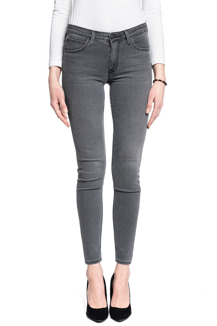 DAMSKIE SPODNIE JEANSOWE LEE SCARLETT RAVEN GREY L526YGCE