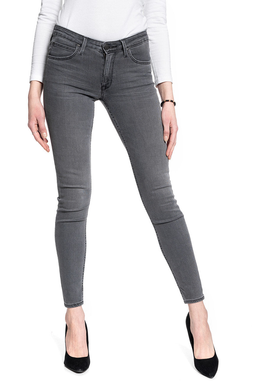 DAMSKIE SPODNIE JEANSOWE LEE SCARLETT RAVEN GREY L526YGCE