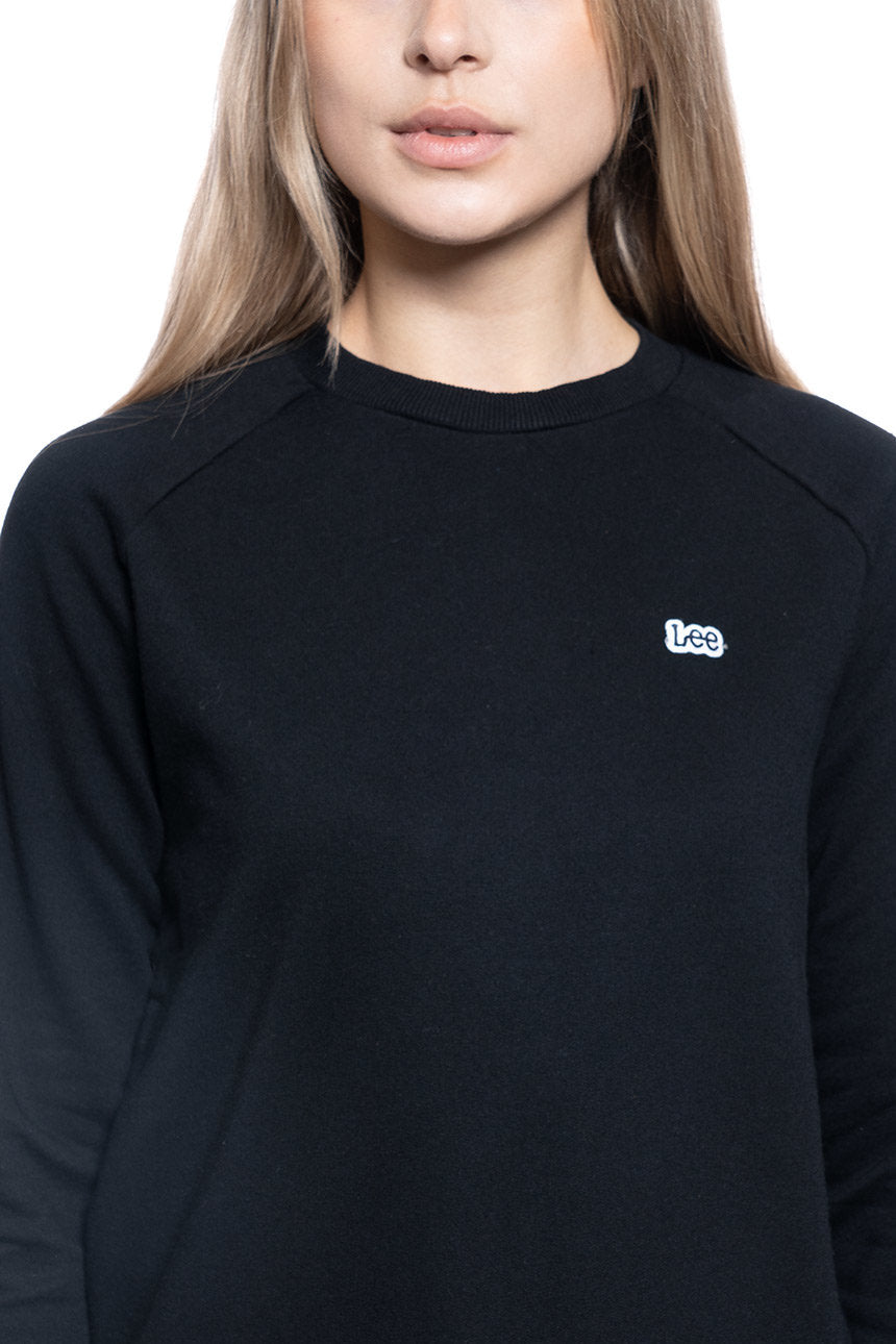 DAMSKA BLUZA BEZ KAPTURA LEE PLAIN CREW NECK SWS BLACK L53RTX01