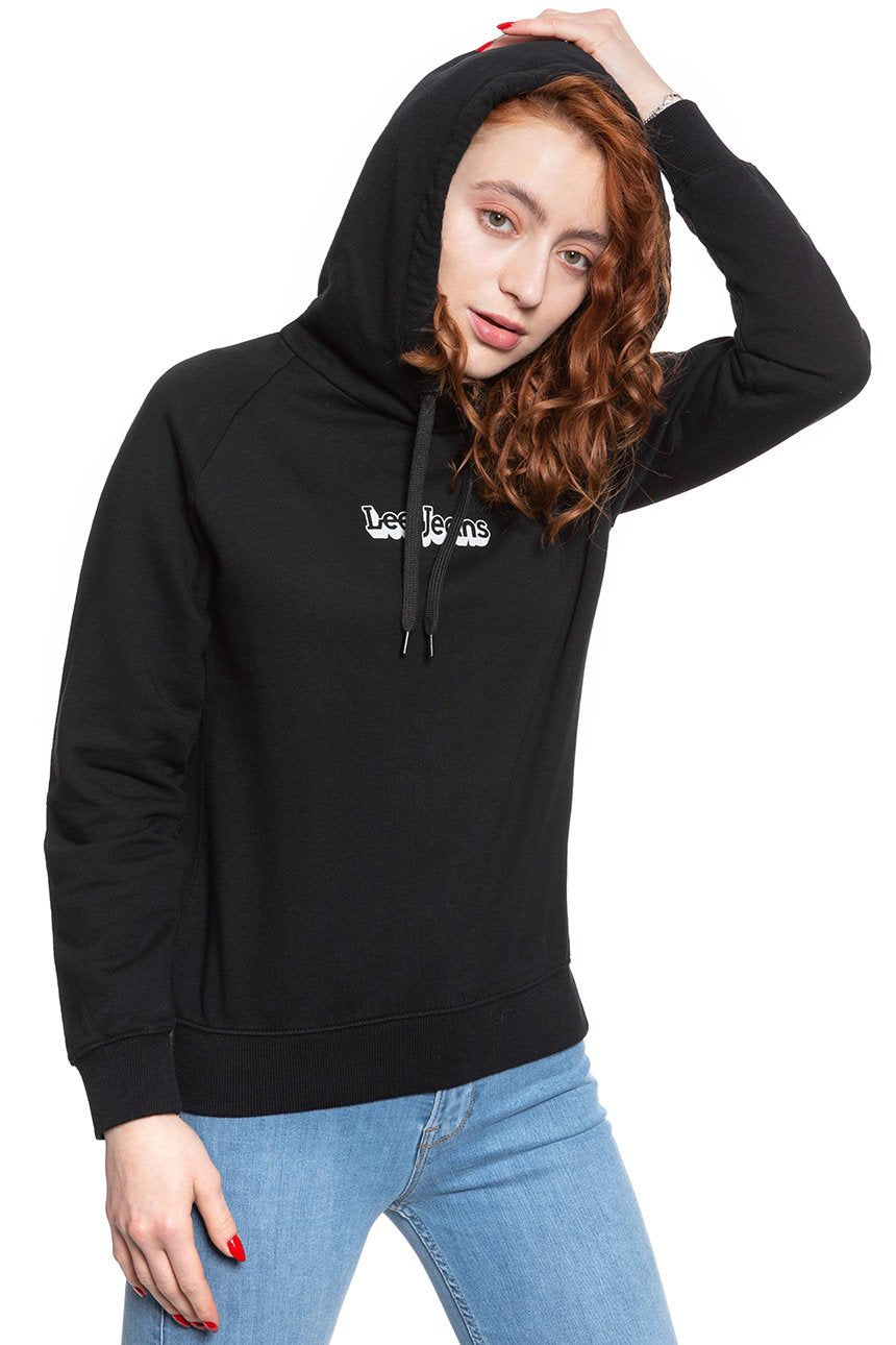 BLUZA LEE DAMSKA HOODIE  BLACK L53WTX01