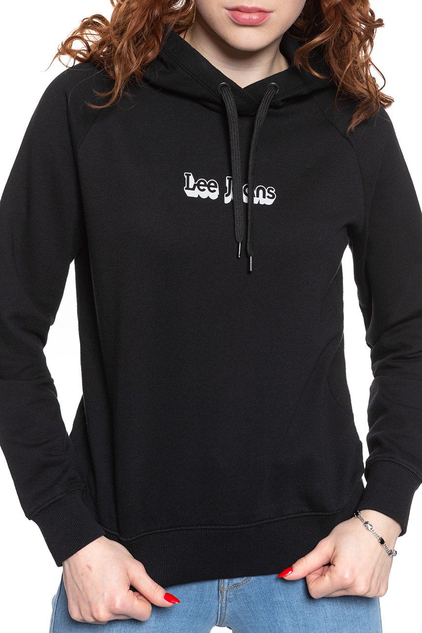 BLUZA LEE DAMSKA HOODIE  BLACK L53WTX01