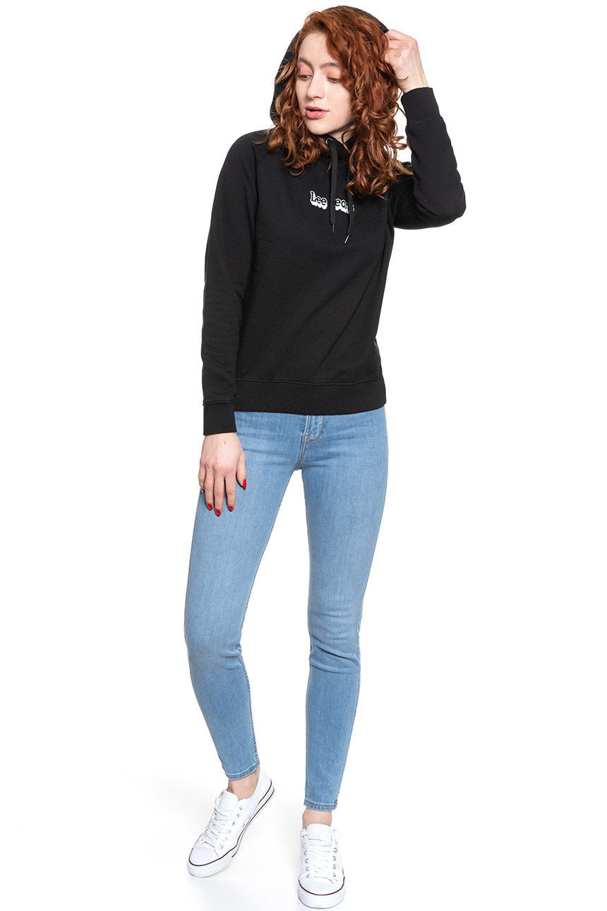 BLUZA LEE DAMSKA HOODIE  BLACK L53WTX01