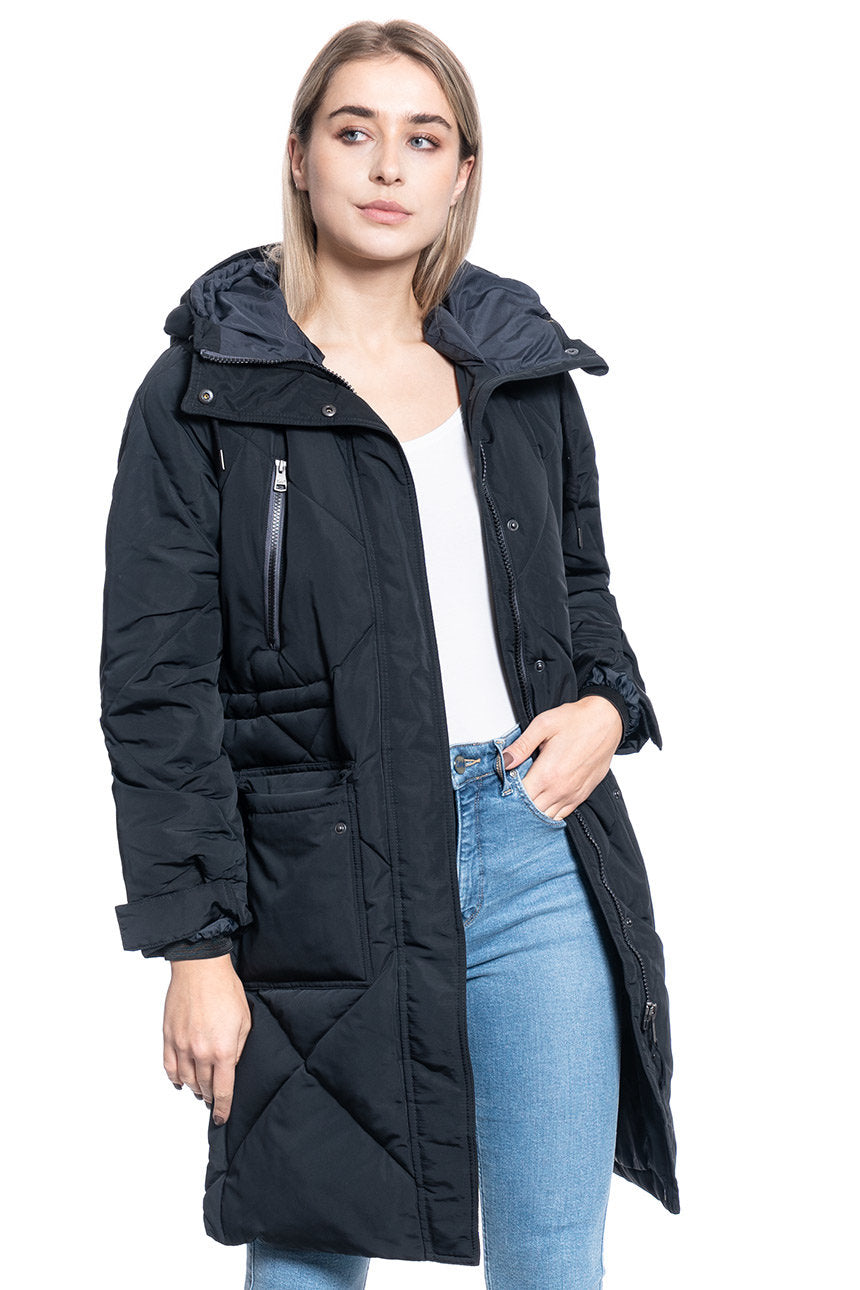 DAMSKA KURTKA ZIMOWA LEE ELONGATED PUFFER BLACK L56FMK01