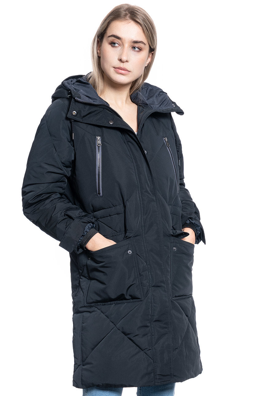 DAMSKA KURTKA ZIMOWA LEE ELONGATED PUFFER BLACK L56FMK01