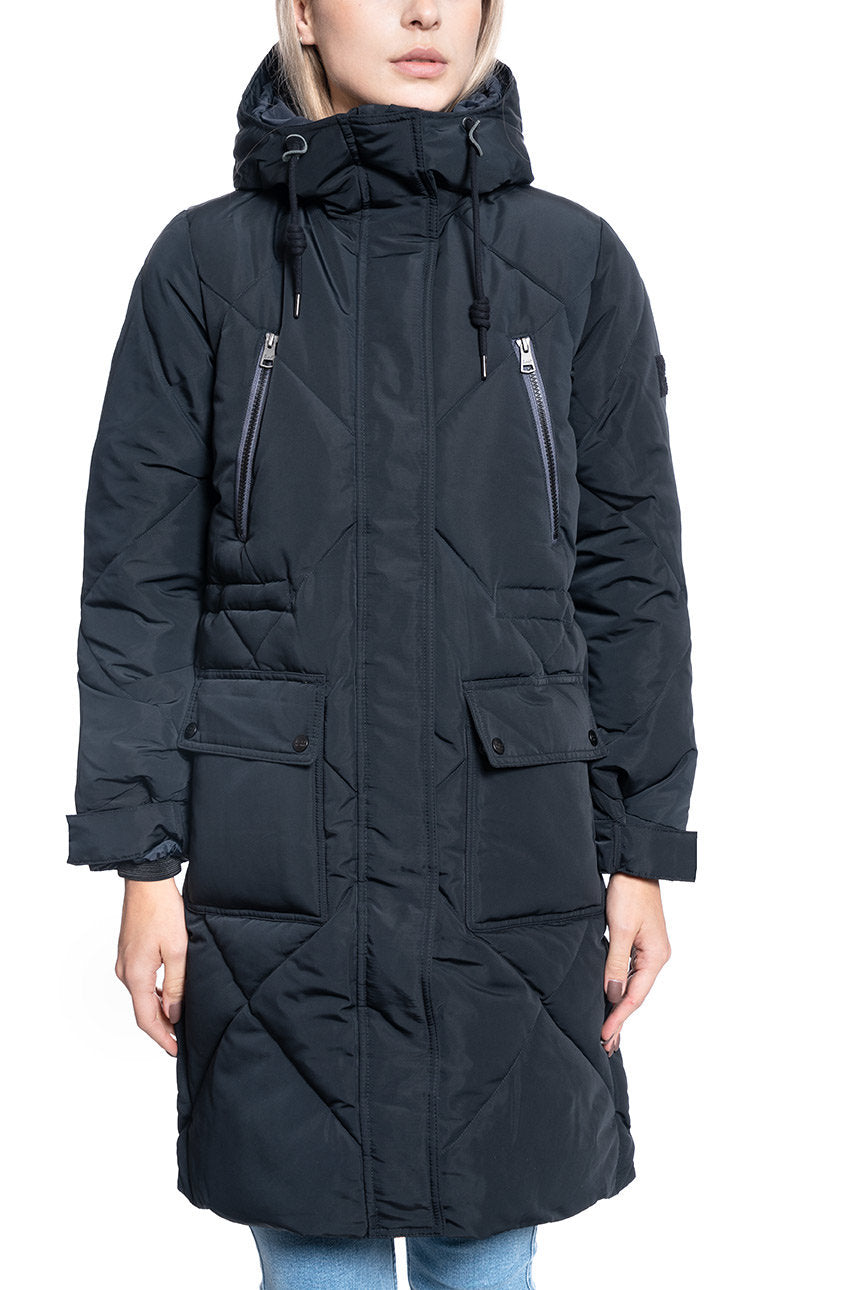 DAMSKA KURTKA ZIMOWA LEE ELONGATED PUFFER BLACK L56FMK01