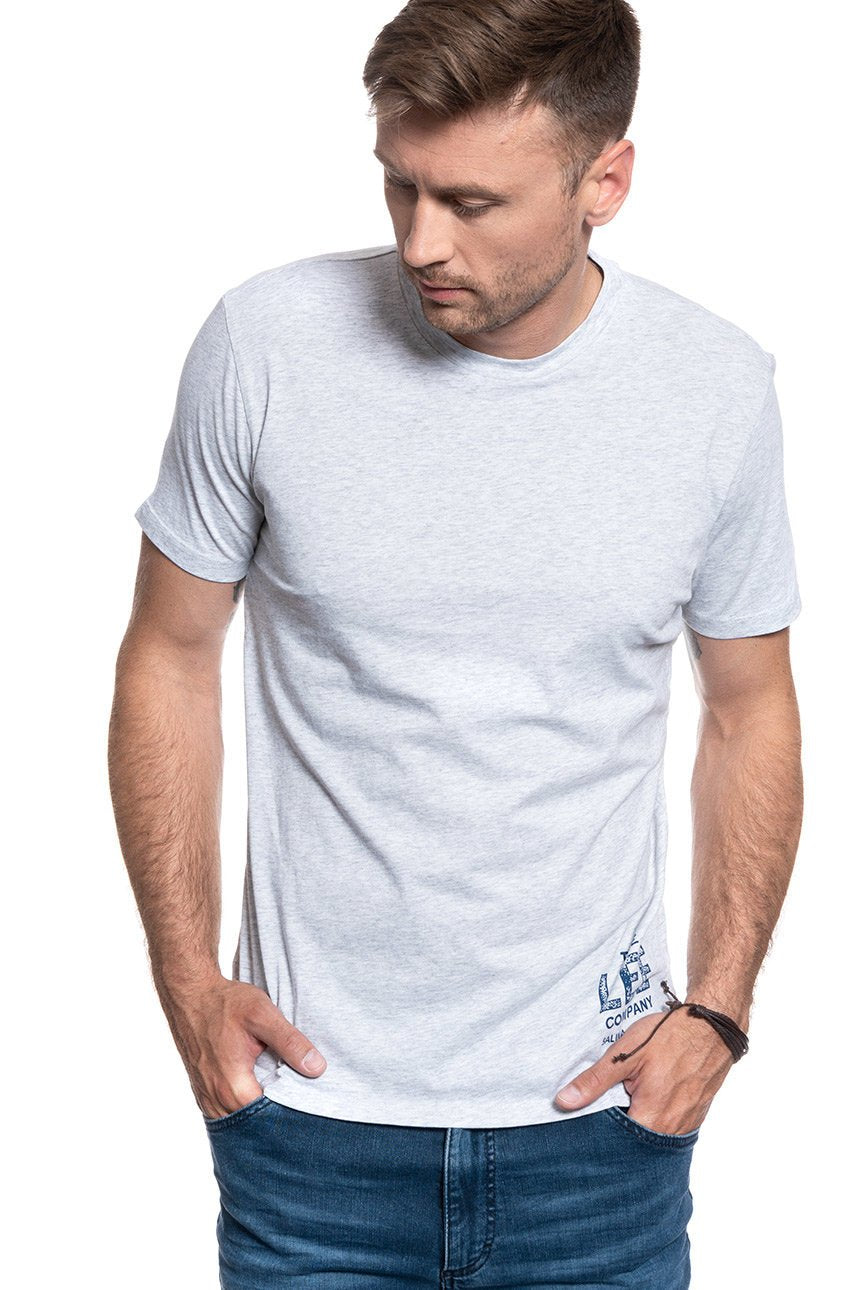 LEE BRANDED TEE SHARP GREY MELE L63KFQ03