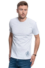 LEE BRANDED TEE SHARP GREY MELE L63KFQ03