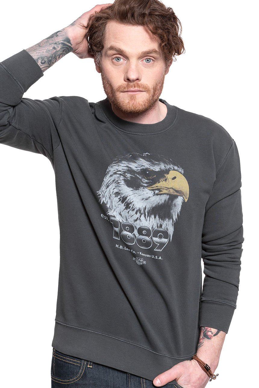 BLUZA LEE EAGLE SWS WASHED BLACK L81CSPON