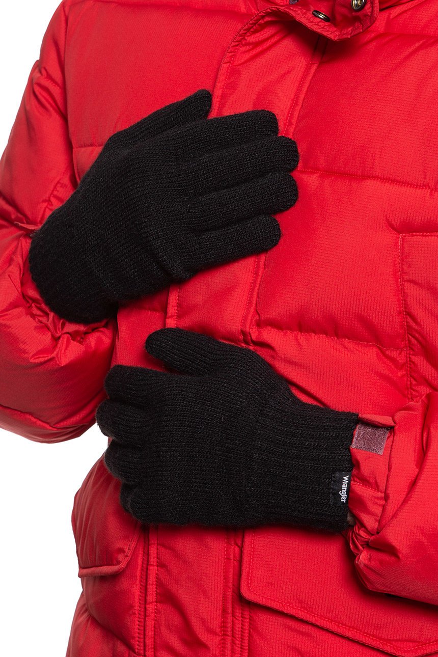 MĘSKIE RĘKAWICZKI WRANGLER BASIC GLOVES BLACK W0Q00UH01