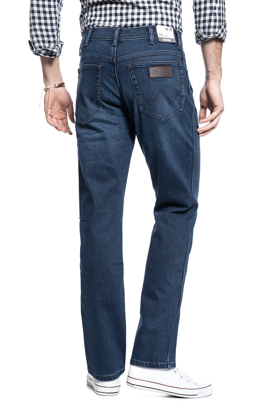 MĘSKIE SPODNIE JEANSOWE WRANGLER TEXAS BRUSHED UP W121Z123D