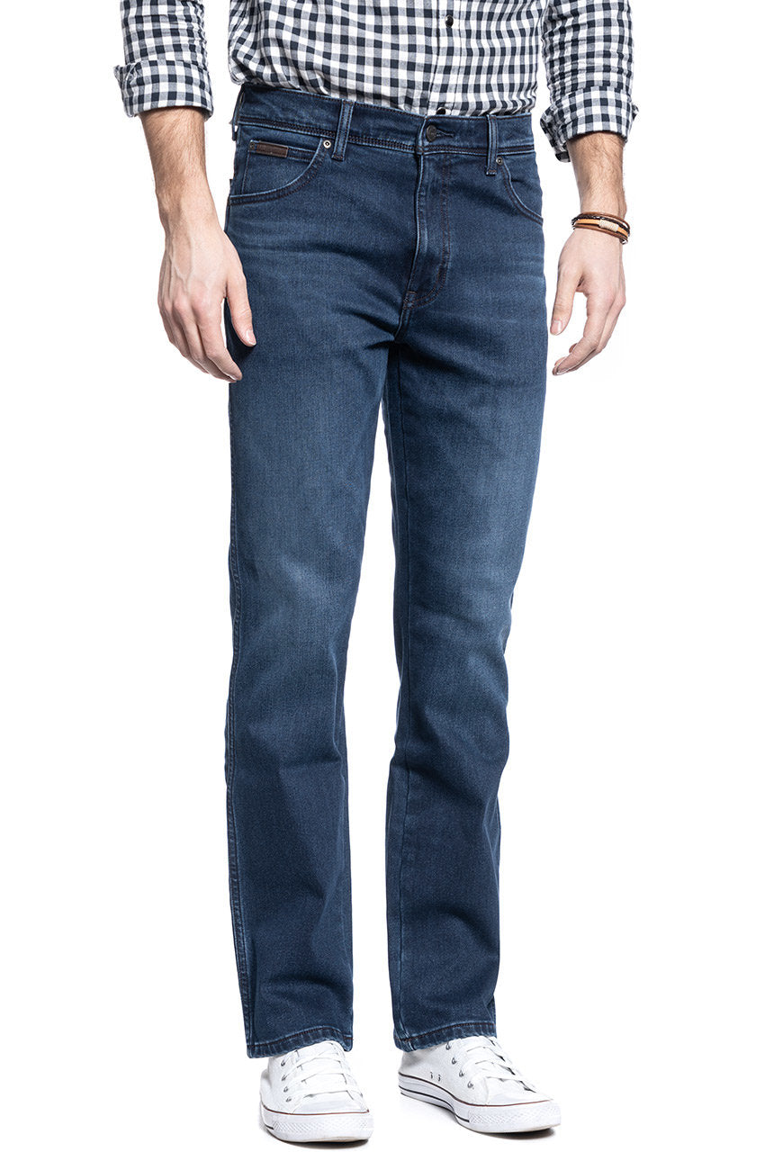 MĘSKIE SPODNIE JEANSOWE WRANGLER TEXAS BRUSHED UP W121Z123D