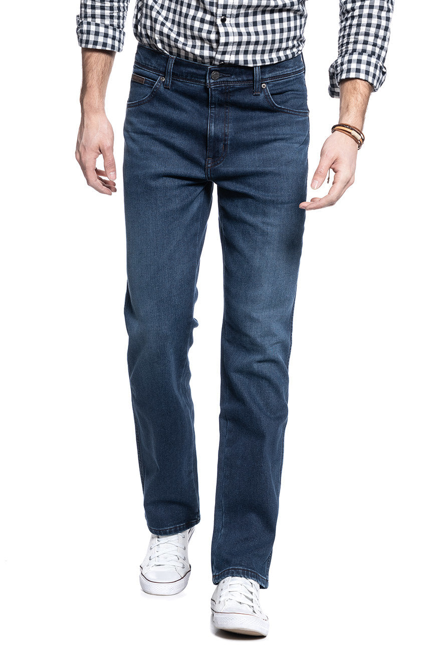 MĘSKIE SPODNIE JEANSOWE WRANGLER TEXAS BRUSHED UP W121Z123D