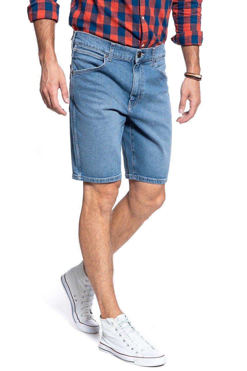 MĘSKIE SZORTY JEANSOWE WRANGLER 5 POCKET SHORT BLUE STONES W14CKP34F